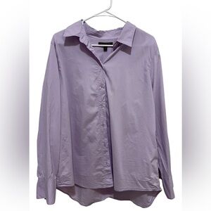 Banana Republic Women Lavender Classic Shirt XL